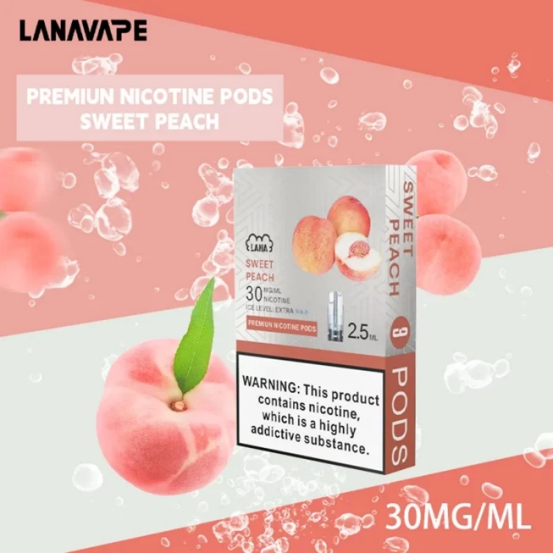 【水蜜桃味】LANA電子煙 lana煙彈 通用sp2s一代主機 正品現貨 日期新鮮 09/02