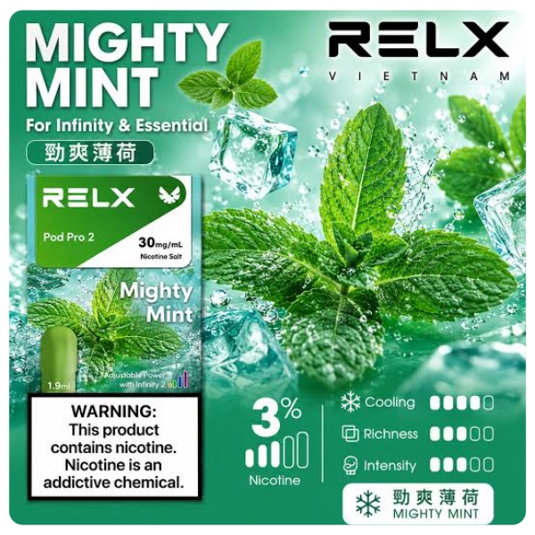 RELX勁爽薄荷｜硬核涼感通透醒腦，重度解癮剛需款